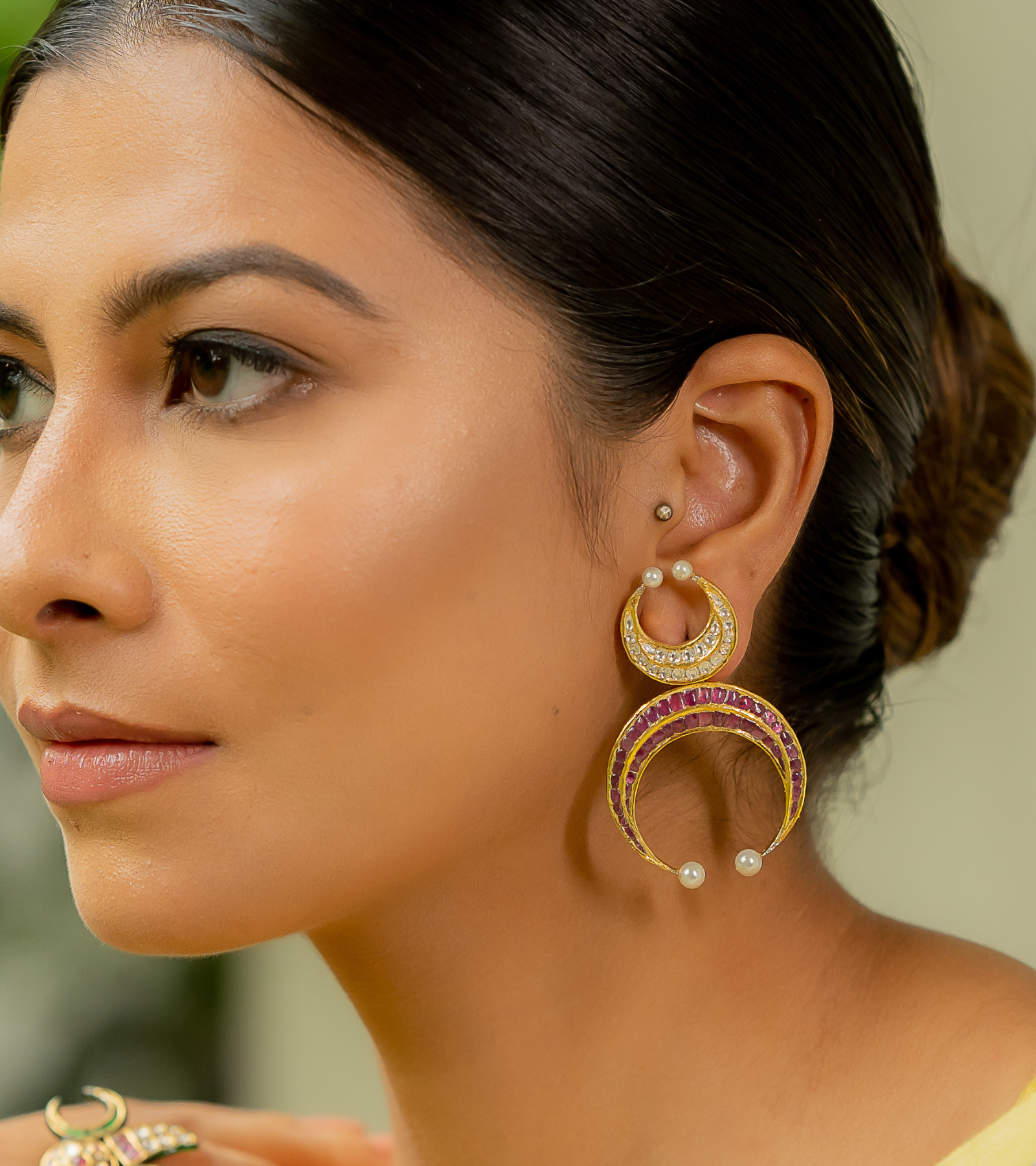 Indian Festive Earrings by UNCUT Jewelry