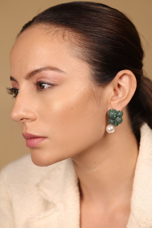 Emerald Bubble Earrings | UBAA