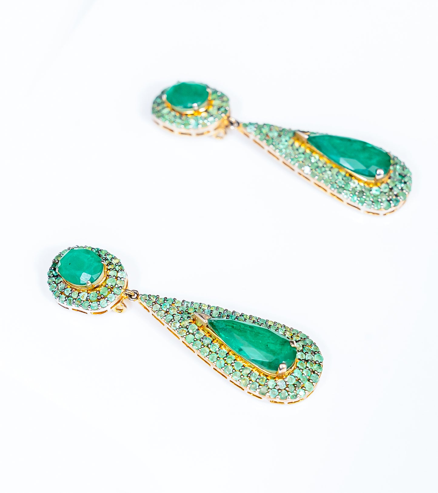 Emerald Oval Danglers | UBAA