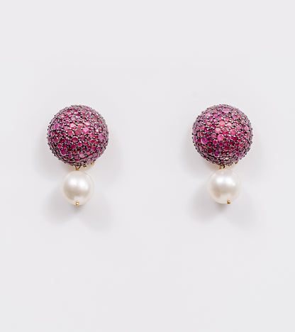 Ruby Dome Earrings | UBAA