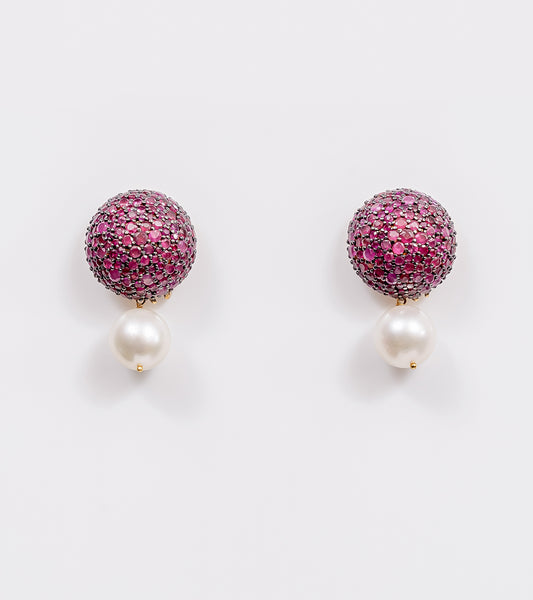 Ruby Dome Earrings | UBAA