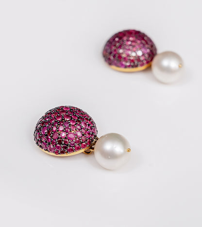 Ruby Dome Earrings | UBAA