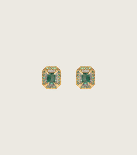 Eos Emerald Studs | UBAA