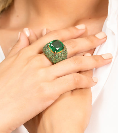 Emerald Cocktail Ring | UBAA