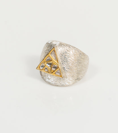 Ann Cocktail Ring worn solo as a bold standalone statement piece