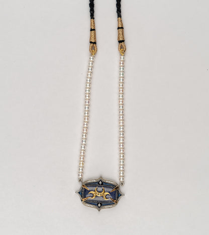 Detail of the crafted pearls strung along the Samarkand Necklace