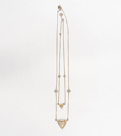 Sky Necklace Set worn together for a bold layered look