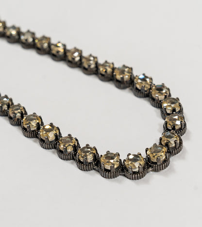 Swati Necklace tennis-style necklace of faceted citrine stones set in sterling silver, from the Shashikala collection by UBAA