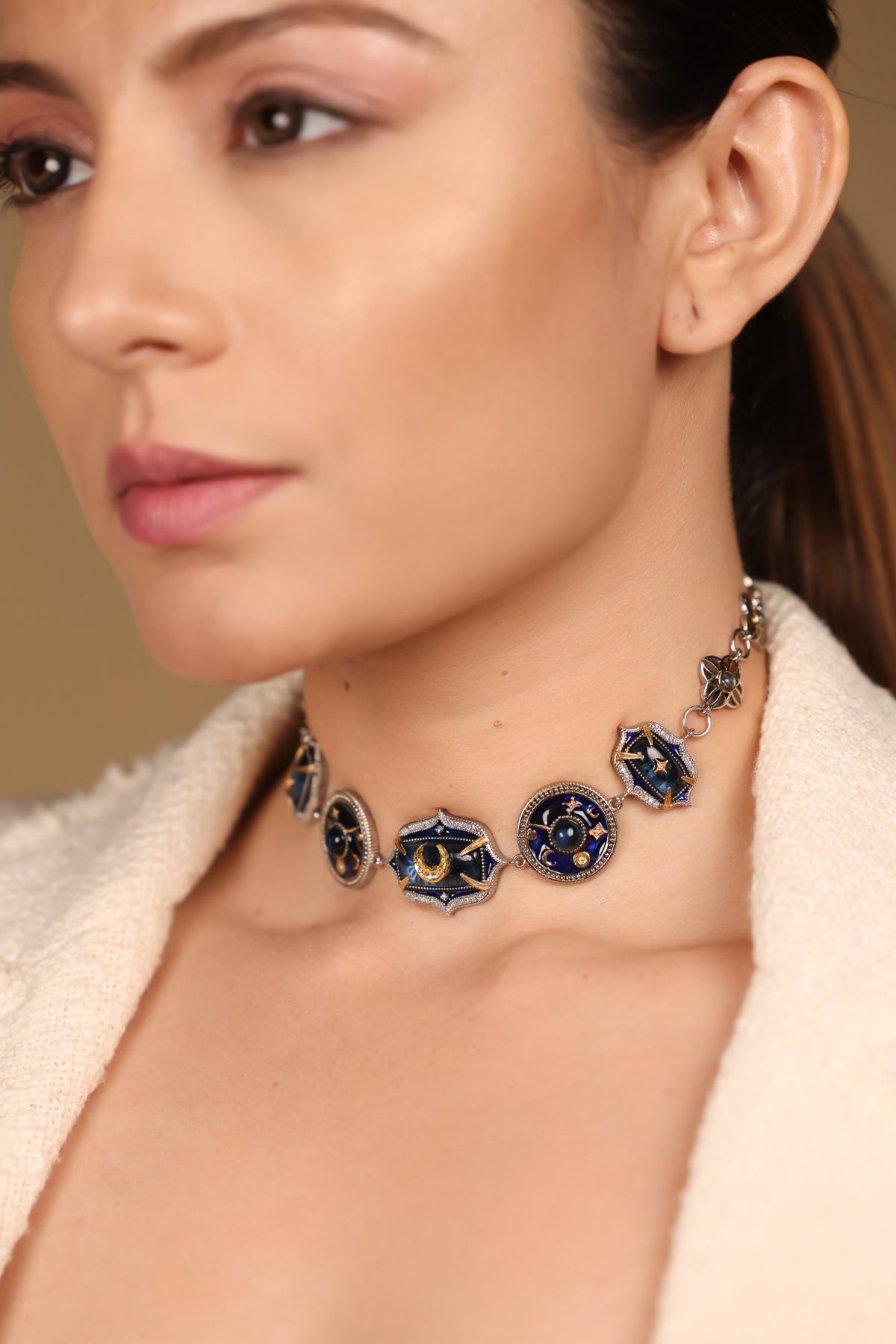 Taskan Choker worn solo for refined elegance